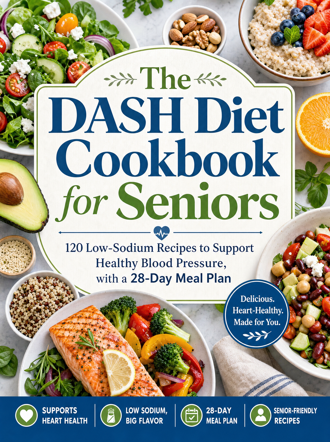 The DASH Diet Cookbook for Seniors