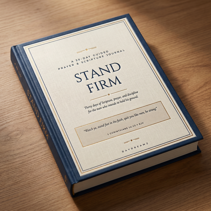 Stand Firm — A 30-Day Guided Prayer & Scripture Journal For Him (50% Off)